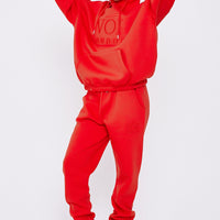 Essential Oversized Tracksuit - Fiery Red