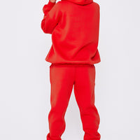 Essential Oversized Tracksuit - Fiery Red