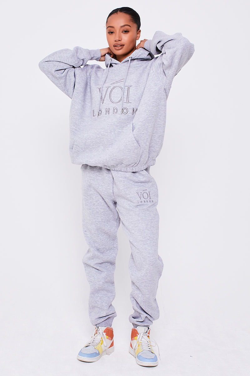 Grey on sale oversized tracksuit