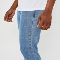 Just Organic Tapered Jeans - Light Stone