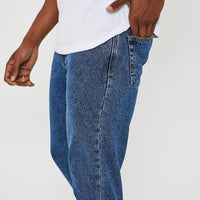 Just Organic Tapered Jeans - Mid Stone