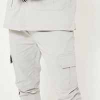 Soul Star Experience Cargo Pants - Light Grey