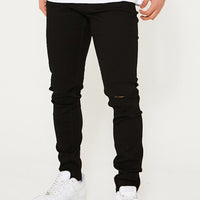 Organic Skinny Jeans - Ripped Black