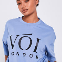 Colindale Co-ord Tee and Legging - Steel Blue