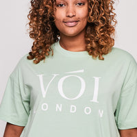 Burnt Oak Co-ord Tee and Short - Slit Green