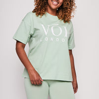 Burnt Oak Co-ord Tee and Short - Slit Green