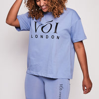 Burnt Oak Co-ord Tee and Short - Steel Blue