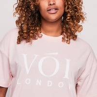 Burnt Oak Co-ord Tee and Short - Powder Pink