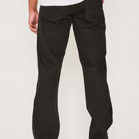 Cyprus Straight Leg Seam Embroidered Graphic Jeans- True Black