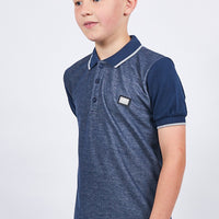 Junior Steel Polo Tee - Navy
