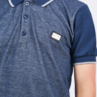 Junior Steel Polo Tee - Navy