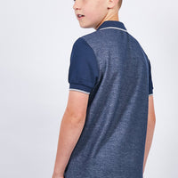 Junior Steel Polo Tee - Navy