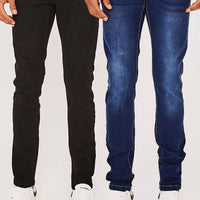 2 Pack Skinny Jeans - Black & Blue