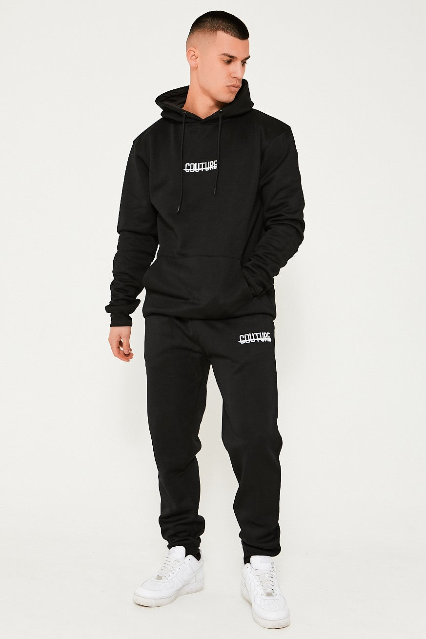 Fresh Couture Hooded Tracksuit - Black