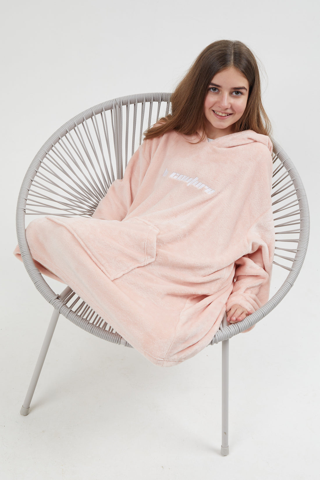 Bicknell Oversized Blanket Hoodie - Pink