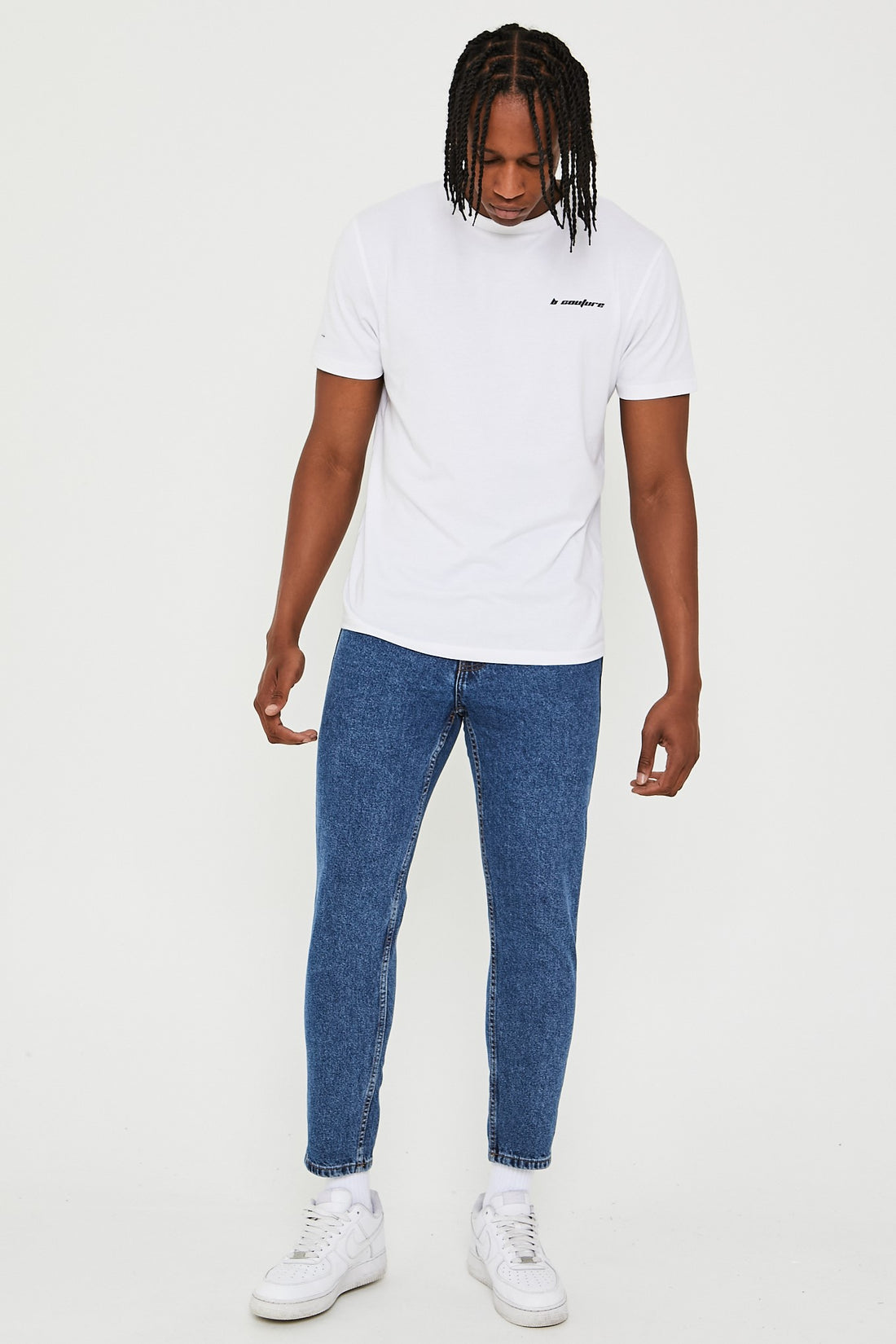 Just Organic Tapered Jeans - Mid Stone