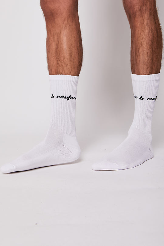 B Couture 3 Pack of Socks - White