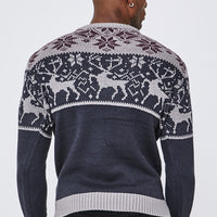 Stag Christmas Sweatshirt - Navy