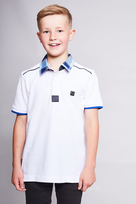 Junior Pirate Polo Tee - White