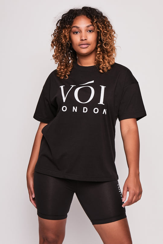 Burnt Oak Co-ord Tee and Short - Black