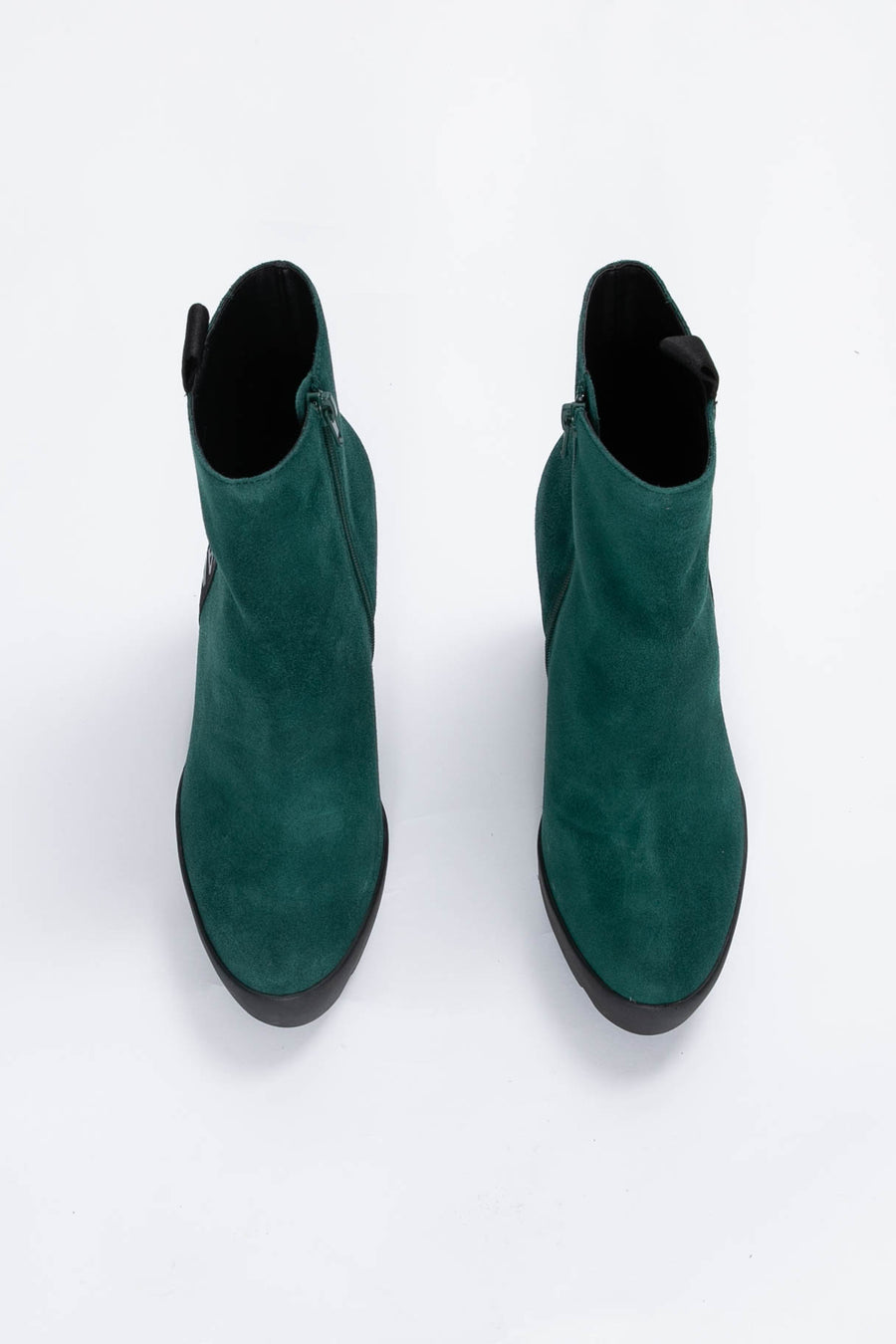 Calvin Klein Serina Suede Pull On Ankle Boots - Green