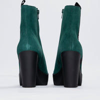 Calvin Klein Serina Suede Pull On Ankle Boots - Green