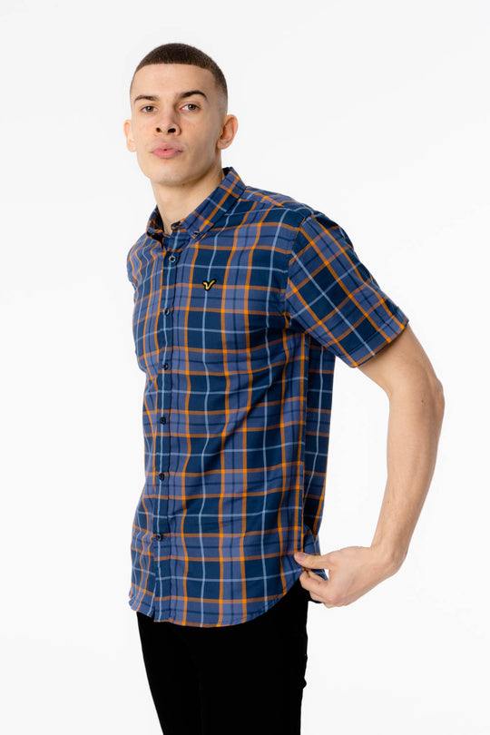 Richard Voi Shirt - Navy Check