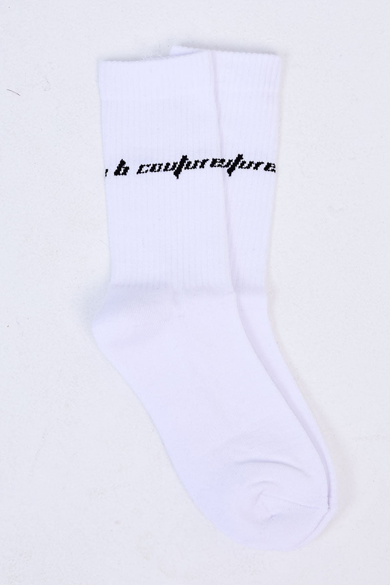 B Couture 3 Pack of Socks - White
